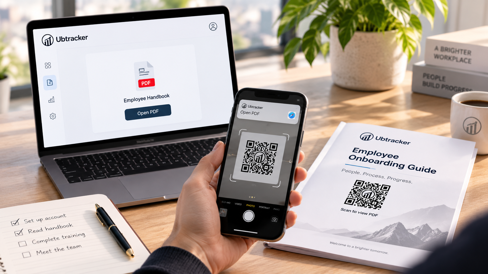 Onboarding document opened from a QR code