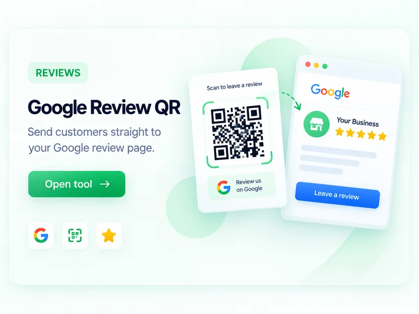 Free Google Review QR Code Generator preview