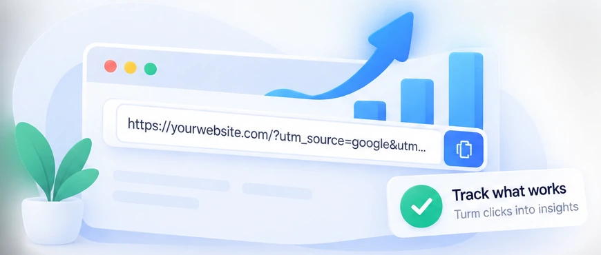 Tracked campaign URL and performance illustration
