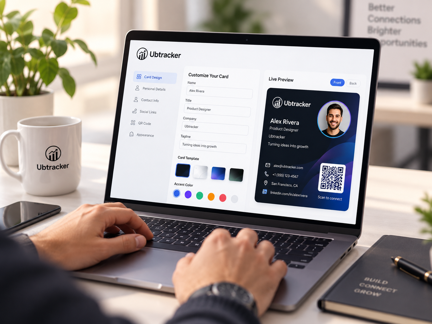 Customize a business card QR code