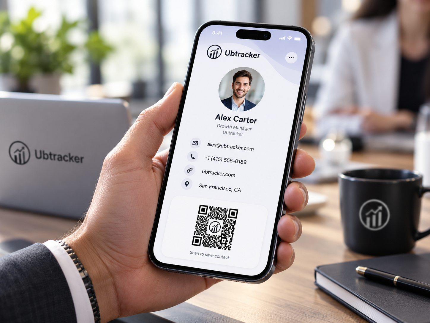 Digital business card QR examples