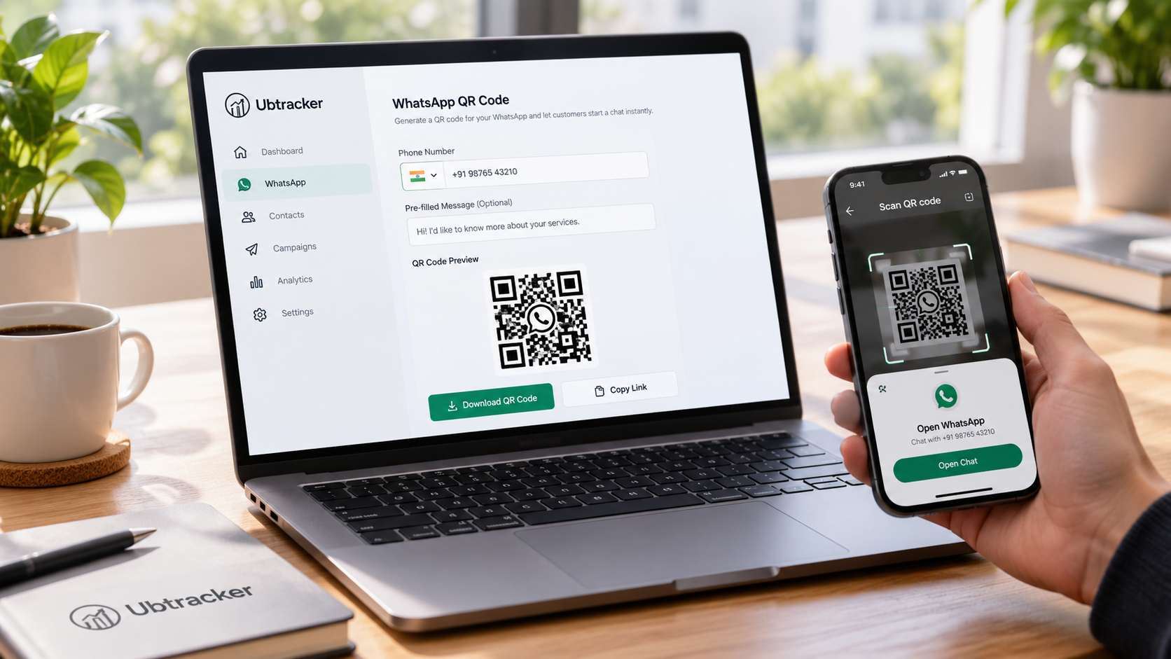 Free WhatsApp QR Code Generator preview