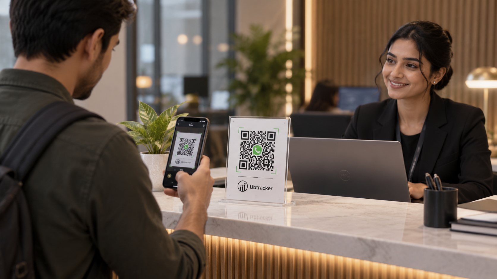 WhatsApp QR code used for customer support